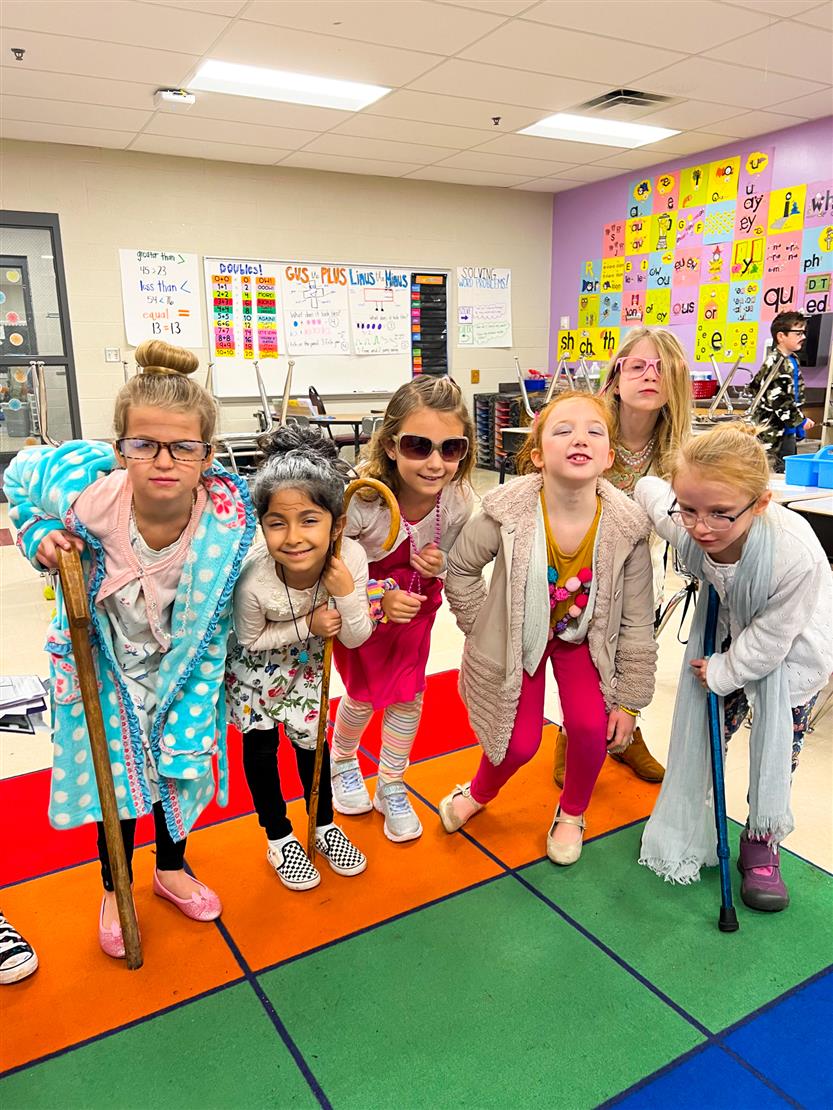 Students celebrate the 100th day of school